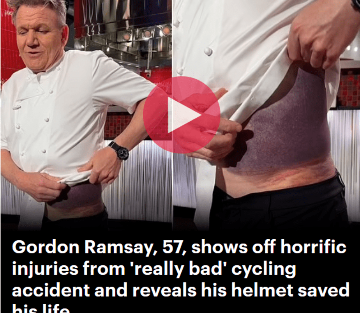 Gordon Ramsay’s Cycling Mishap: A Reminder on Helmet Safety