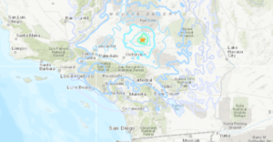 A magnitude-4.9 earthquake struck near Barstow, Southern California, on a recent day. 